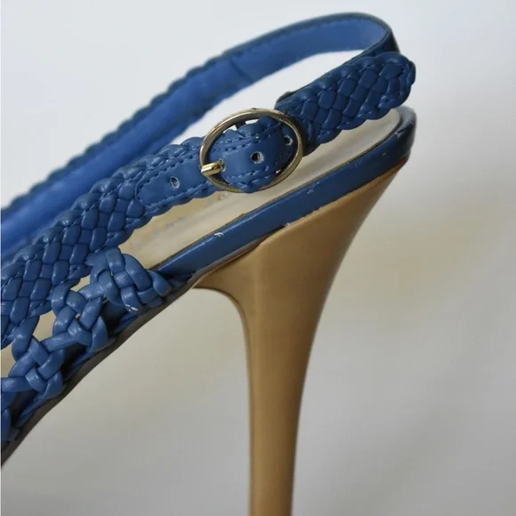 Nine West Blue Leather High Heel Shoes - Picture 5 of 7